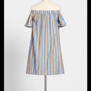 Modcloth code cutie striped top/tunic large L